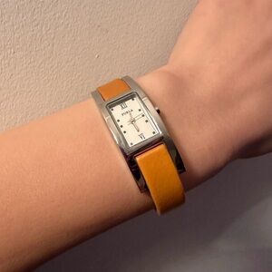 Vintage Furla Women’s Leather Strap Wrist Watch, Camel